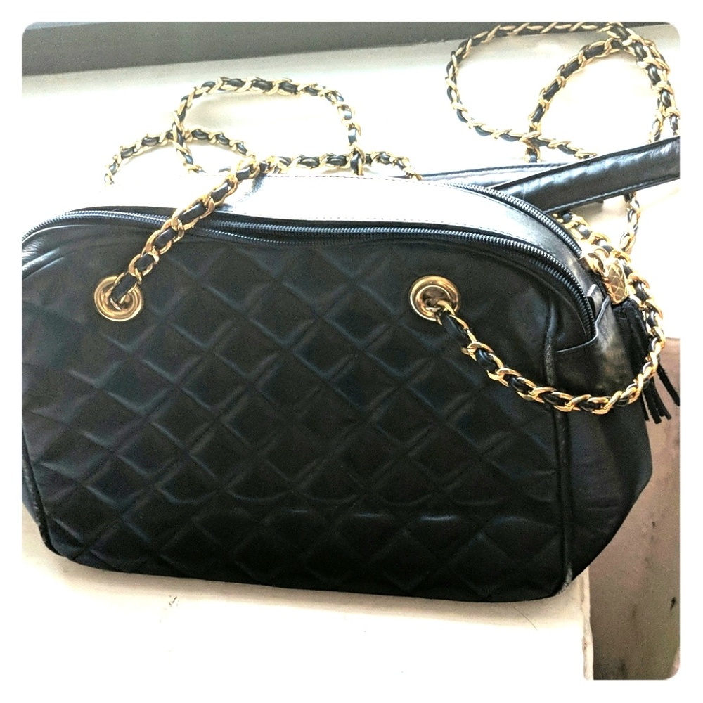 Vintage navy blue purse.